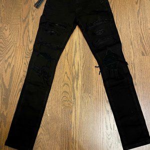 Amiri Black Crystal Thrasher 28